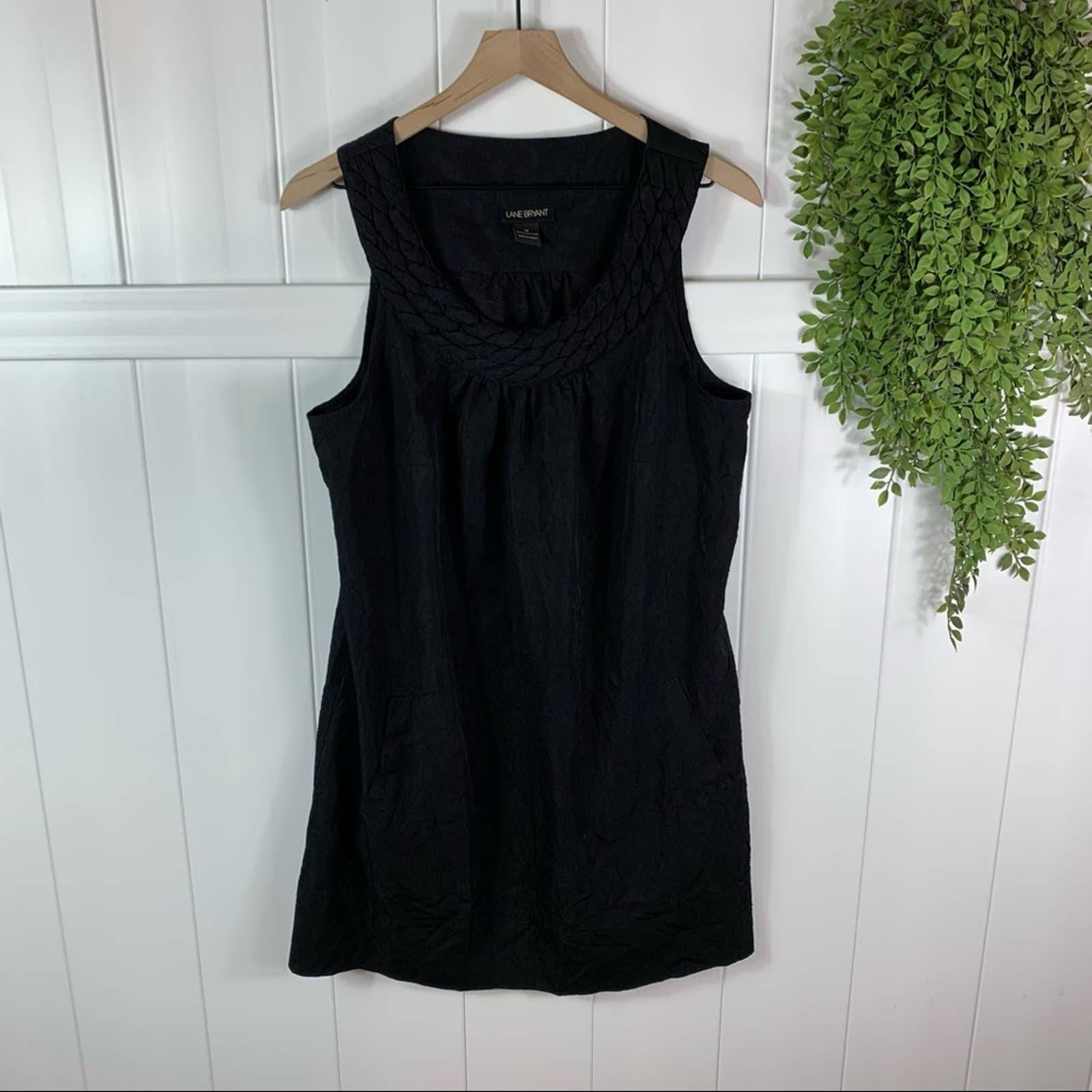 Lane Bryant Tank Top Plus Size 26/28 Black Embellished Womens NWT $49.95 Lane Bryant Tank Top Plus Size 26/28 Black Embellished Womens NWT $49.95